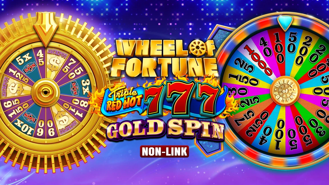 The promotional header for Wheel of Fortune Gold Spin Triple Red Hot 7s (Non-Link), an online slot game on Betty.ca.