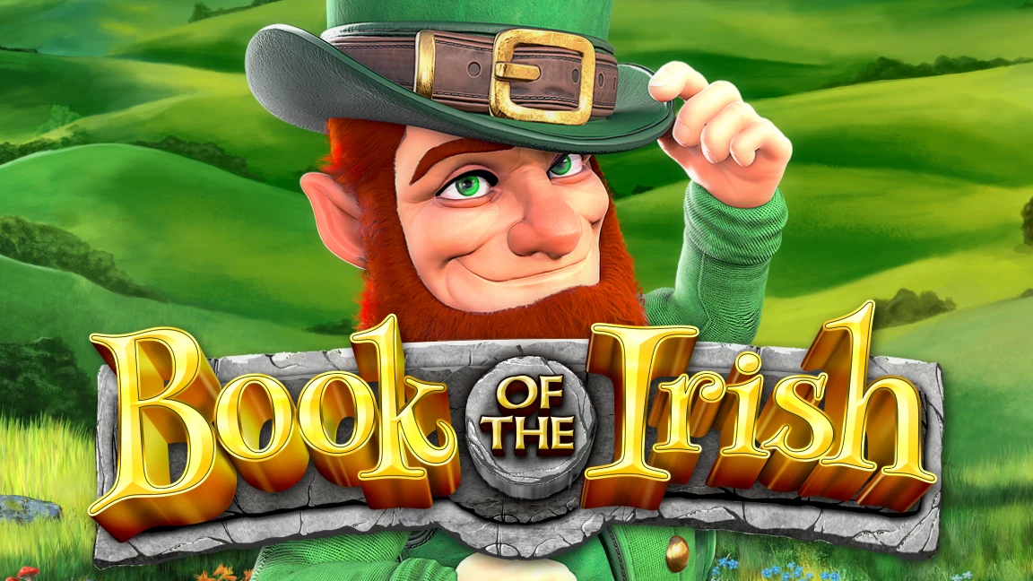 The promotional header for Book of the Irish, an online slot game on Betty.ca.