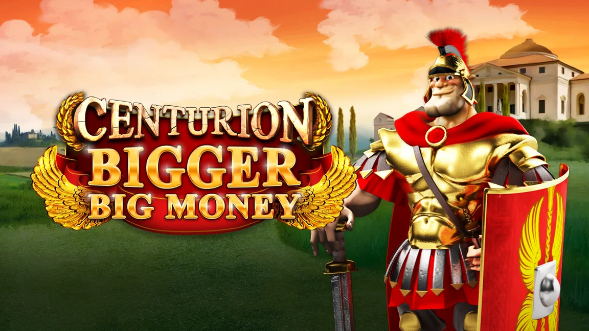 The promotional header for Centurion Bigger Big Money, an online slot game on Betty.ca.