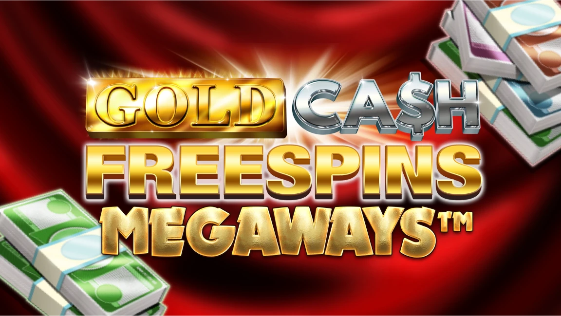 The promotional header for Gold Cash Freespins Megaways, an online slot game on Betty.ca.
