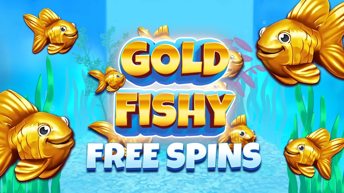 The promotional header for Gold Fishy Free Spins, an online slot game on Betty.ca.