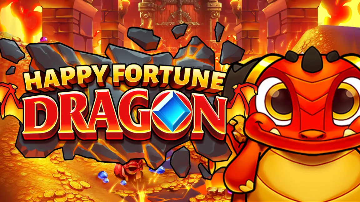 The promotional header for Happy Fortune Dragon, an online slot game on Betty.ca.