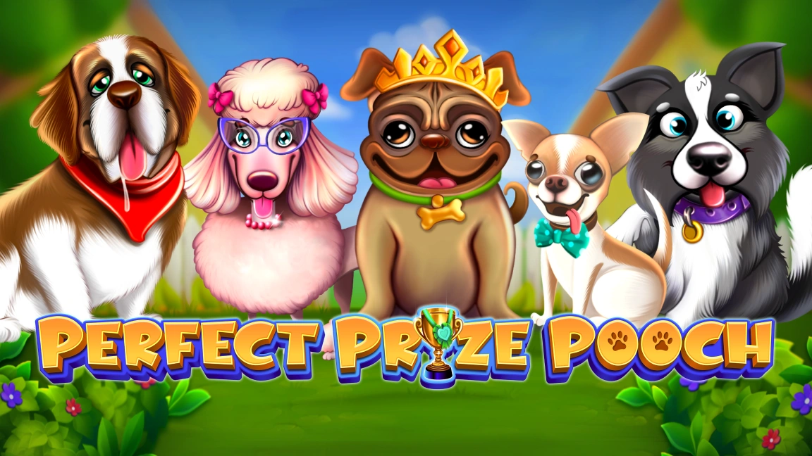 The promotional header for Perfect Prize Pooch, an online slot game on Betty.ca.