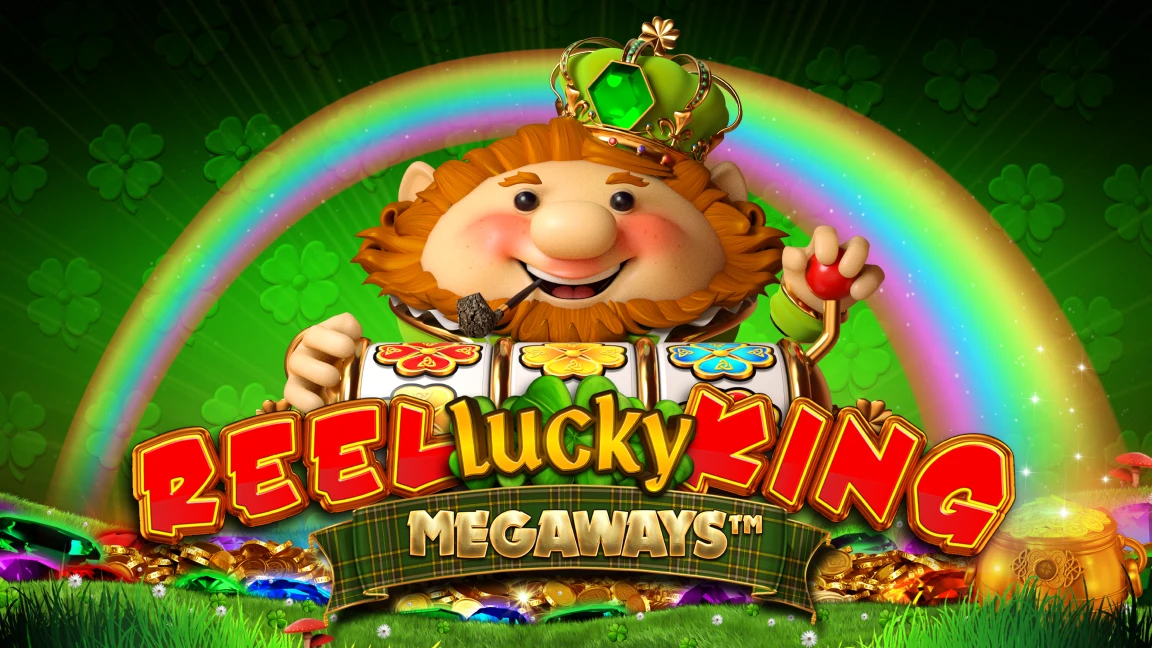 The promotional header for Reel Lucky King Megaways, an online slot game on Betty.ca.