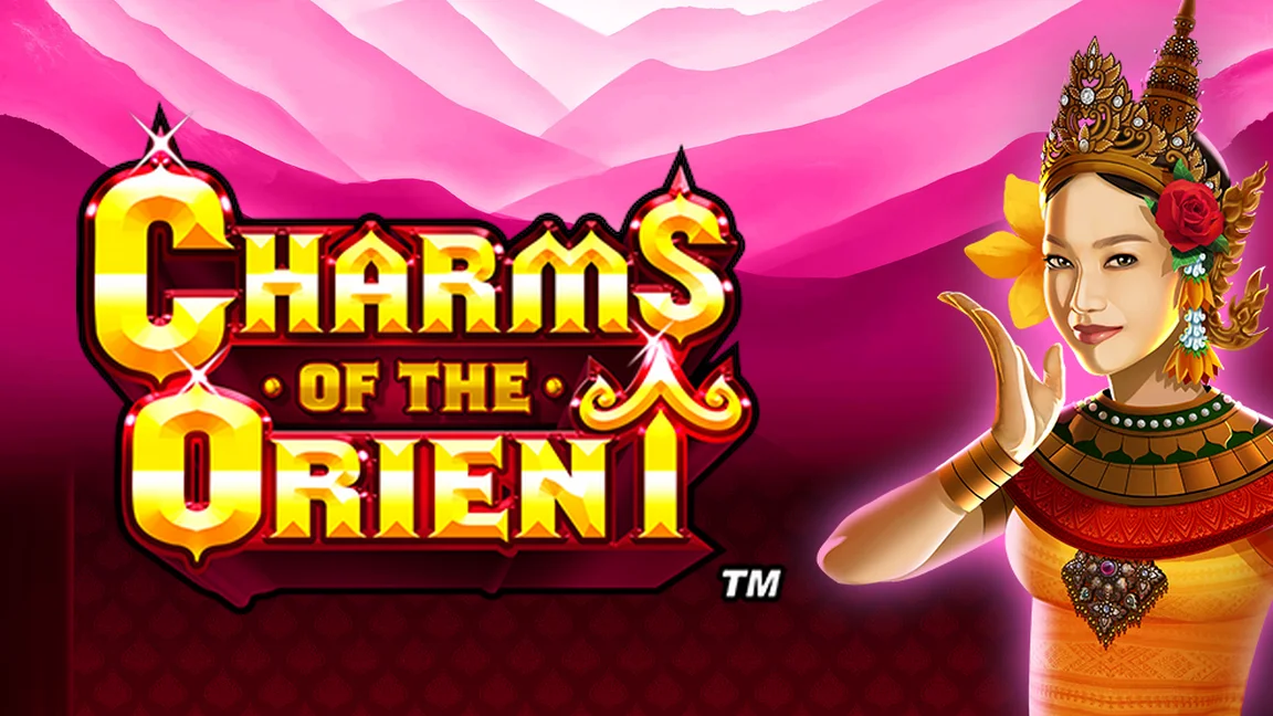 The promotional header for All Aboard Charms of the Orient, an online slot game on Betty.ca.