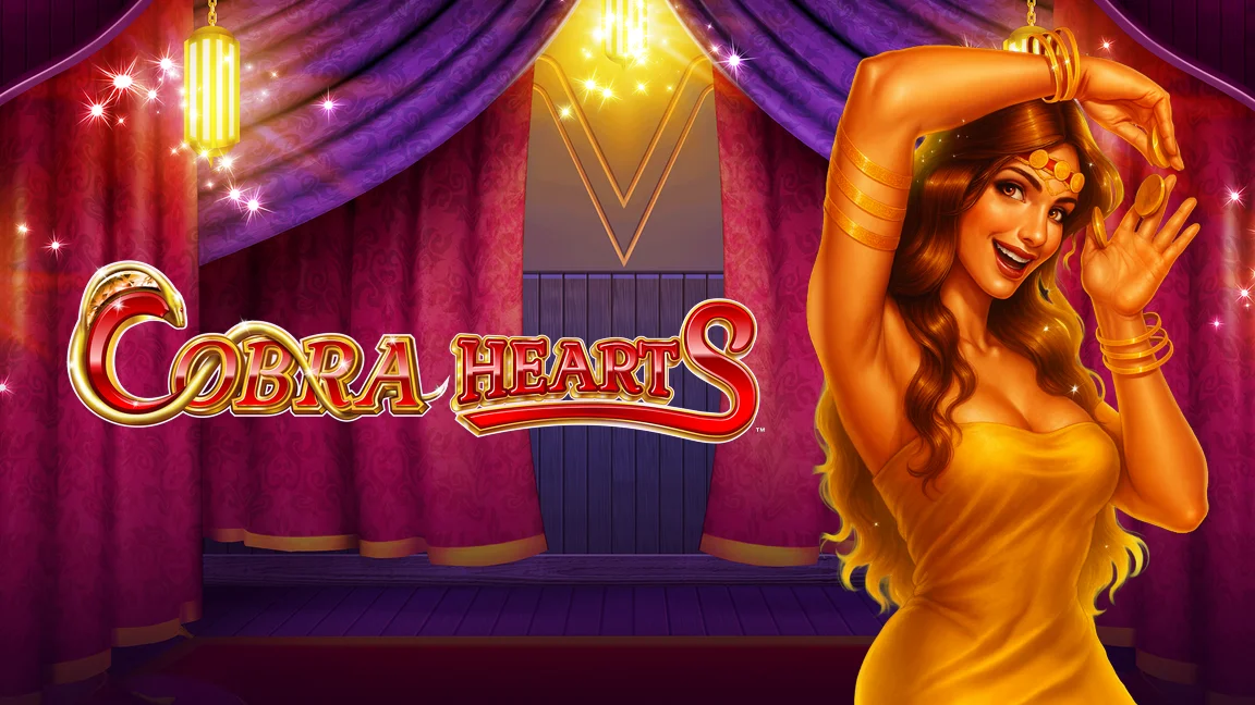 The promotional header for Cobra Hearts, an online slot game on Betty.ca.