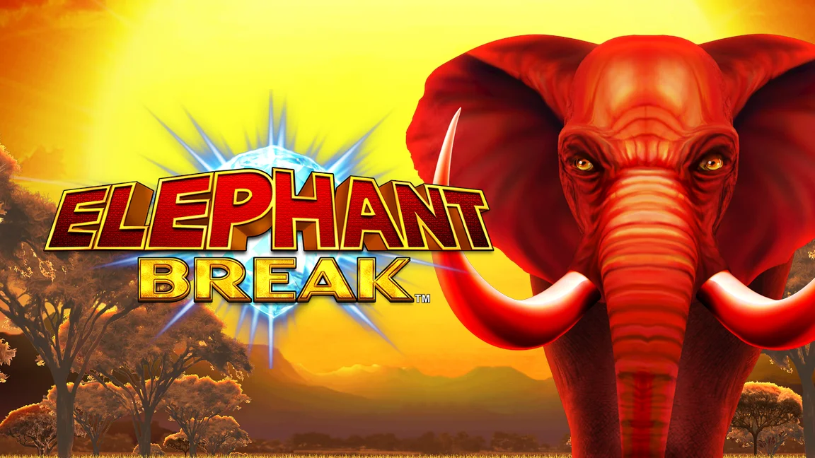 The promotional header for Elephant Break, an online slot game on Betty.ca.
