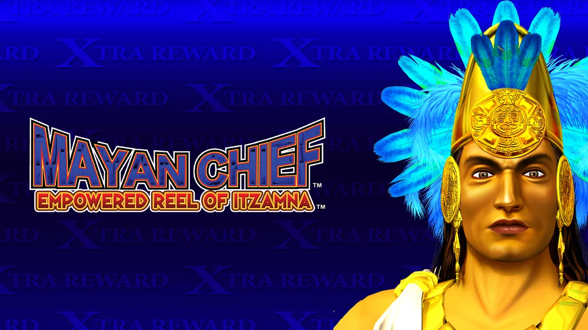 The promotional header for Mayan Chief Empowered Reel of Itzamna, an online slot game on Betty.ca.
