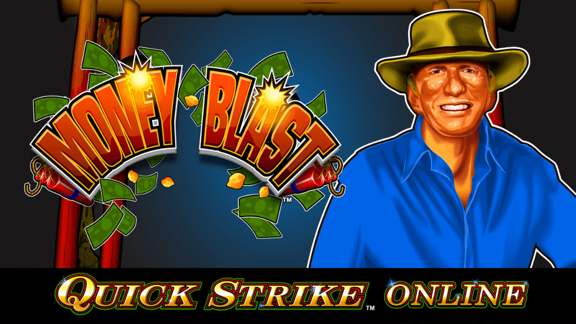 The promotional header for Money Blast with Quick Strike Online, an online slot game on Betty.ca.