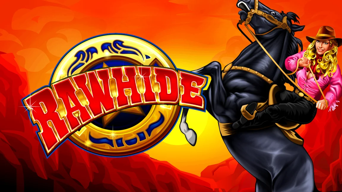 The promotional header for Rawhide, an online slot game on Betty.ca.