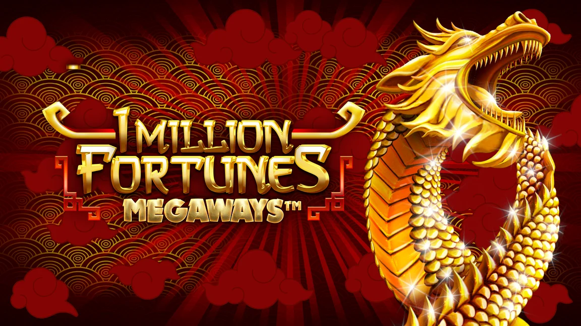 The promotional header for 1 Million Fortunes Megaways, an online slot game on Betty.ca.