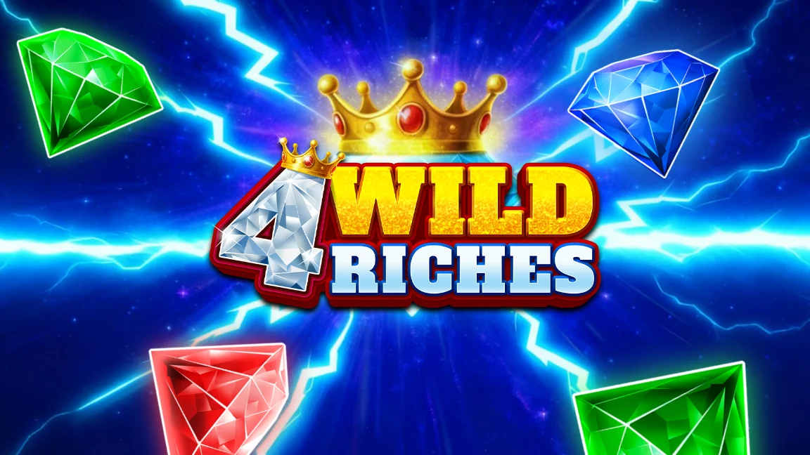 The promotional header for 4 Wild Riches, an online slot game on Betty.ca.