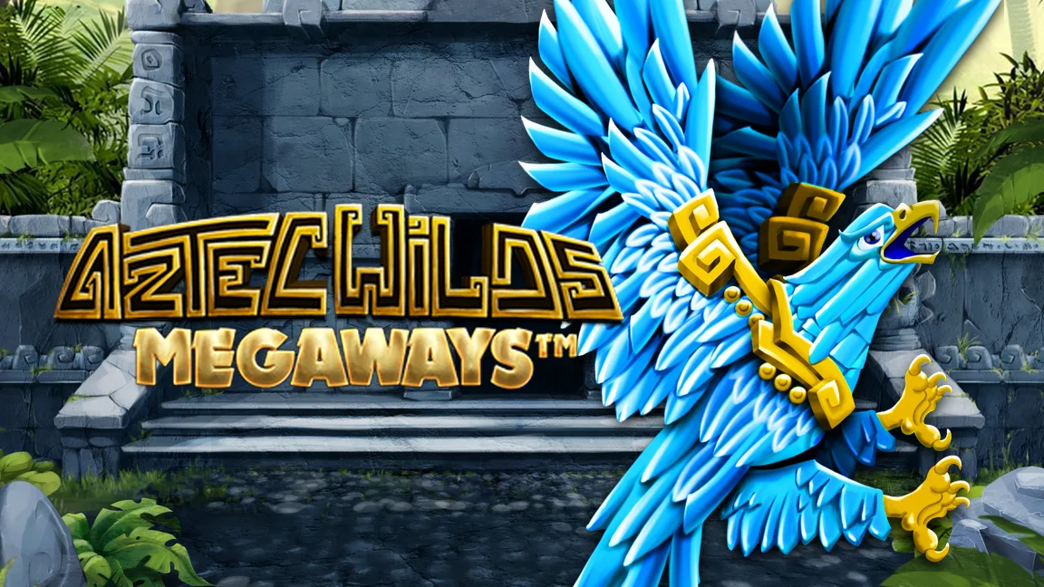 The promotional header for Aztec Wilds Megaways, an online slot game on Betty.ca.