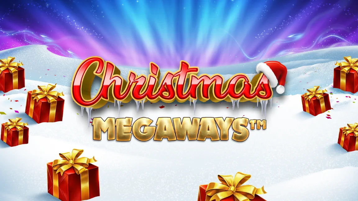 The promotional header for Christmas Megaways, an online slot game on Betty.ca.