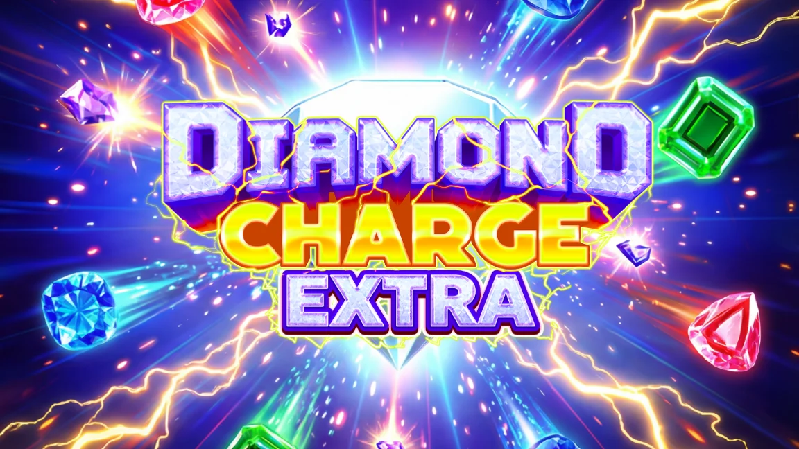 The promotional header for Diamond Charge Extra, an online slot game on Betty.ca.