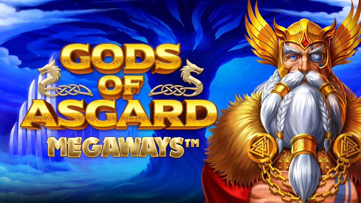 The promotional header for Gods of Asgard Megaways, an online slot game on Betty.ca.