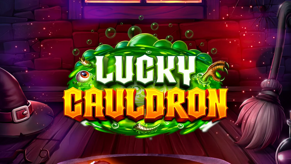 The promotional header for Lucky Cauldron, an online slot game on Betty.ca.