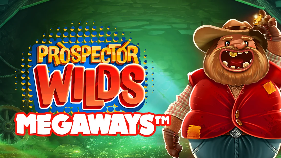 The promotional header for Prospector Wilds Megaways, an online slot game on Betty.ca.