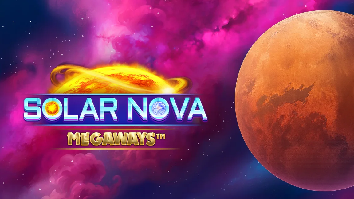 The promotional header for Solar Nova Megaways, an online slot game on Betty.ca.
