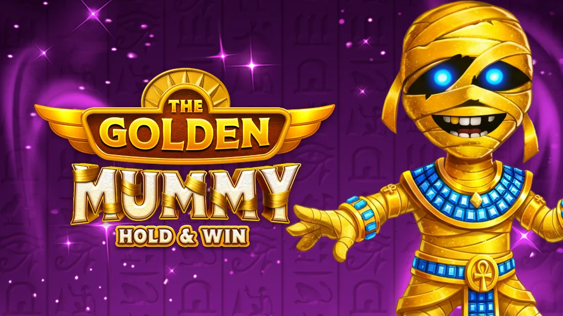 The promotional header for The Golden Mummy Hold and Win, an online slot game on Betty.ca.