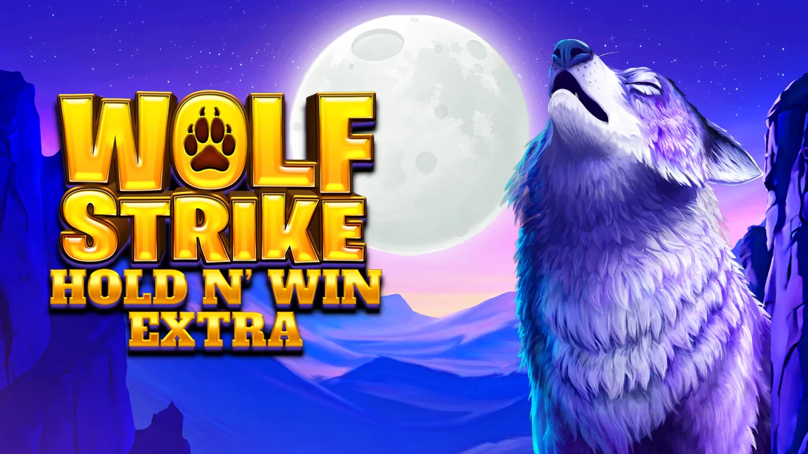 The promotional header for Wolf Strike Hold and Win Extra, an online slot game on Betty.ca.