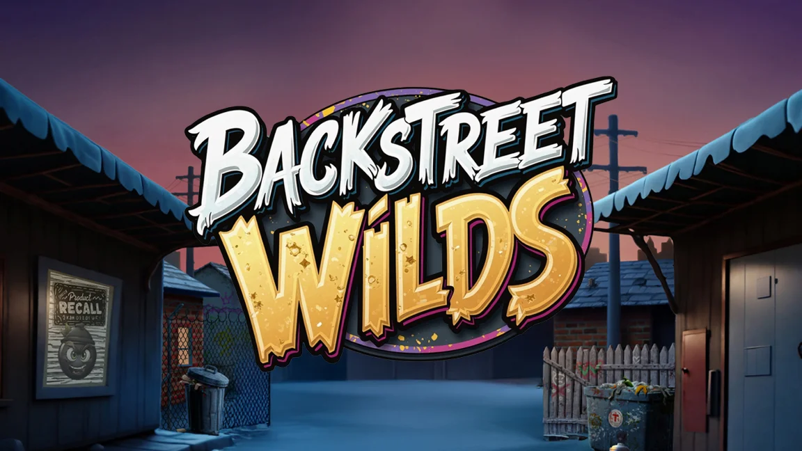 The promotional header for Backstreet Wilds, an online slot game on Betty.ca.