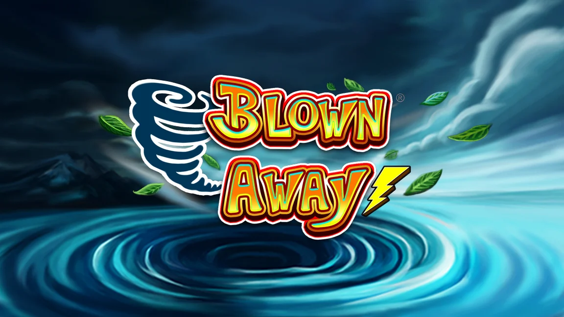 The promotional header for Blown Away, an online slot game on Betty.ca.
