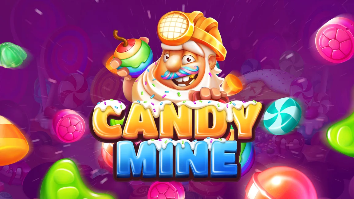 The promotional header for Candy Mine, an online slot game on Betty.ca.