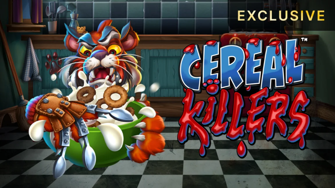 The promotional header for Cereal Killers, an online slot game on Betty.ca.