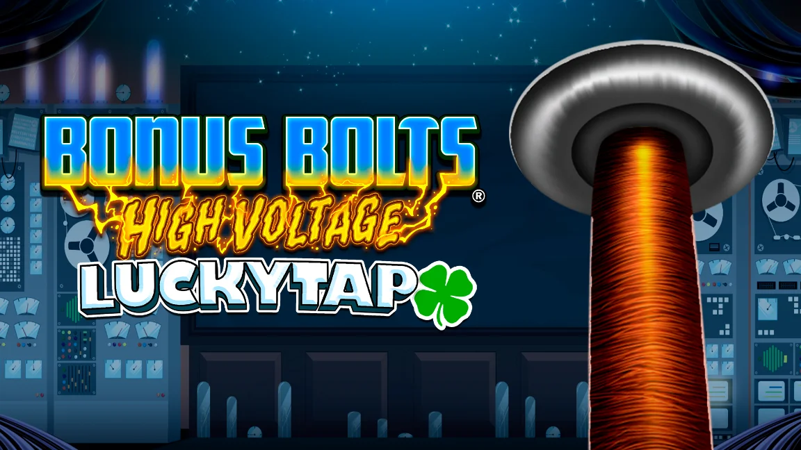 The promotional header for Bonus Bolts High Voltage LuckyTap™, an online slot game on Betty.ca.