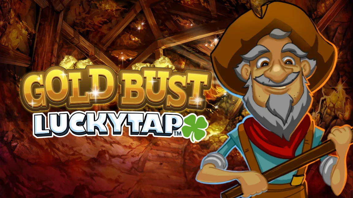 The promotional header for Gold Bust LuckyTap™, an online slot game on Betty.ca.