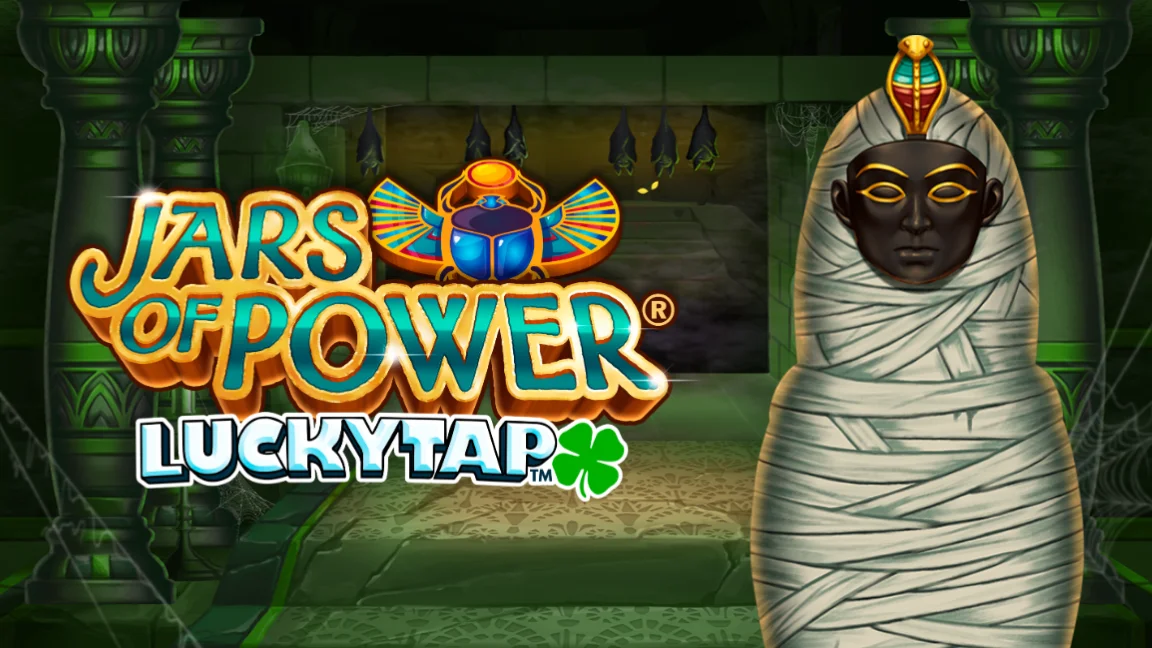 The promotional header for Jars of Power LuckyTap™, an online slot game on Betty.ca.