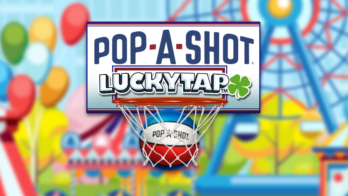 The promotional header for Pop-A-Shot LuckyTap™, an online slot game on Betty.ca.