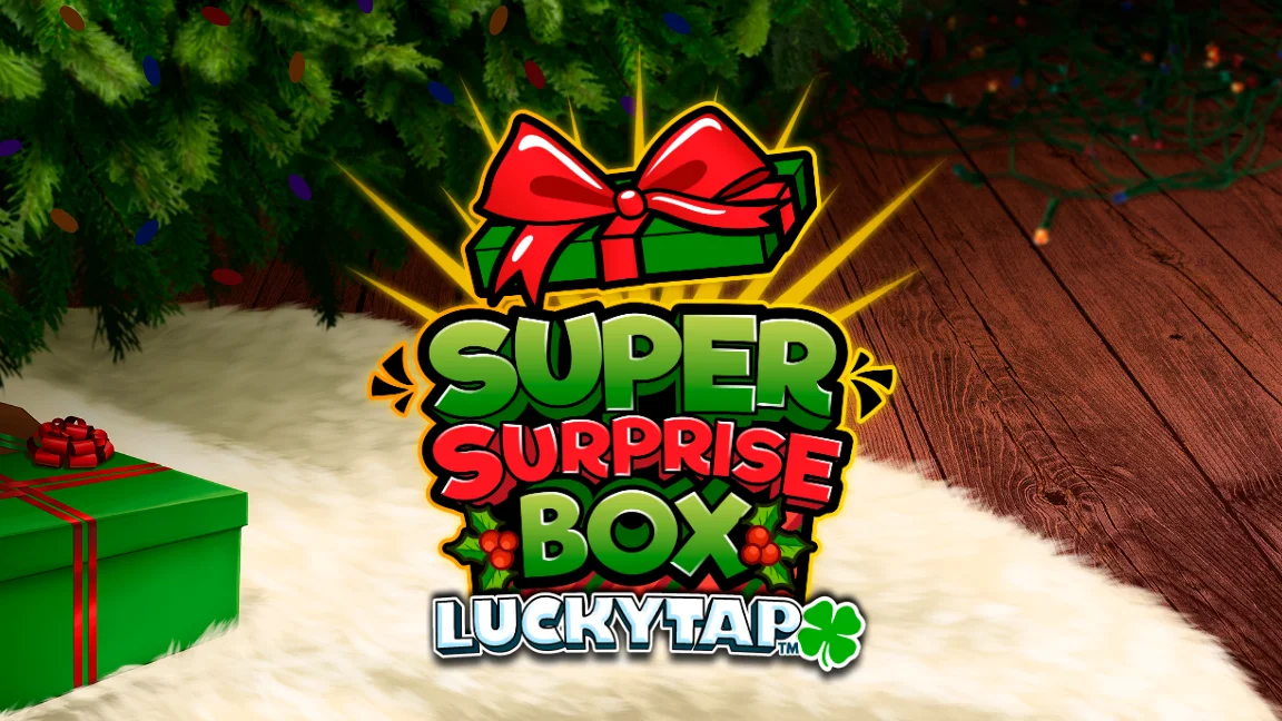 The promotional header for Super Surprise Box LuckyTap™, an online slot game on Betty.ca.