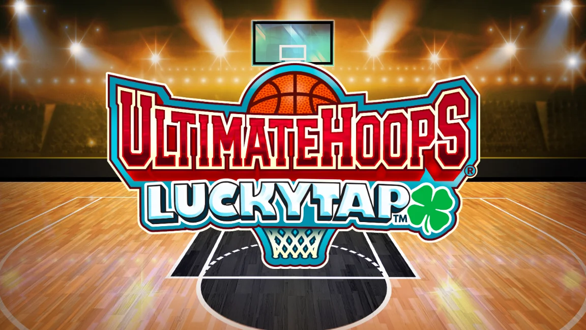 The promotional header for Ultimate Hoops LuckyTap™, an online slot game on Betty.ca.