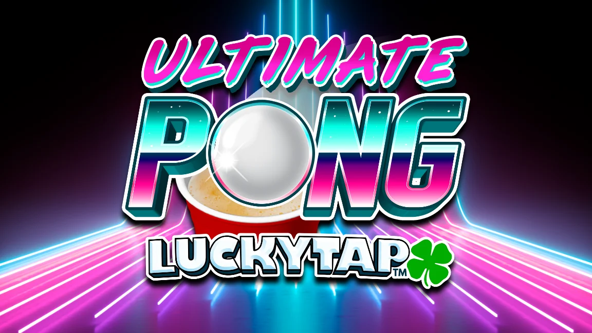The promotional header for Ultimate Pong LuckyTap™, an online slot game on Betty.ca.