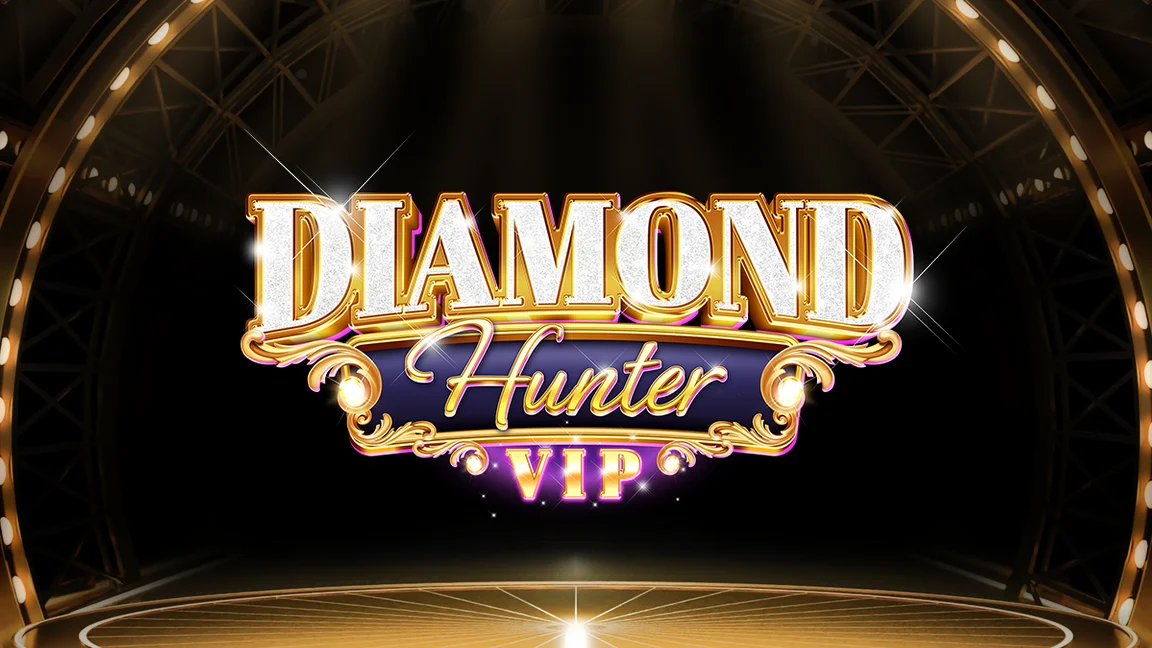 The promotional header for Diamond Hunter VIP, an online slot game on Betty.ca.