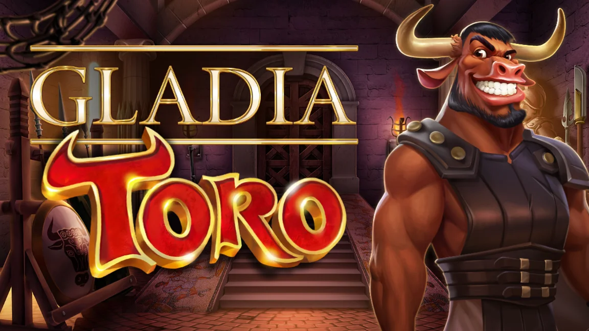 The promotional header for Gladiatoro, an online slot game on Betty.ca.