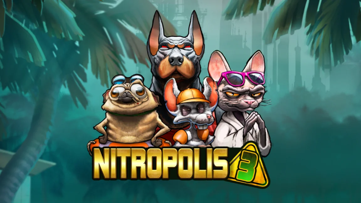 The promotional header for Nitropolis 3, an online slot game on Betty.ca.
