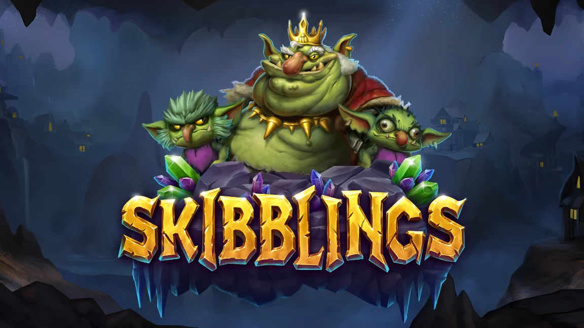 The promotional header for Skibblings, an online slot game on Betty.ca.