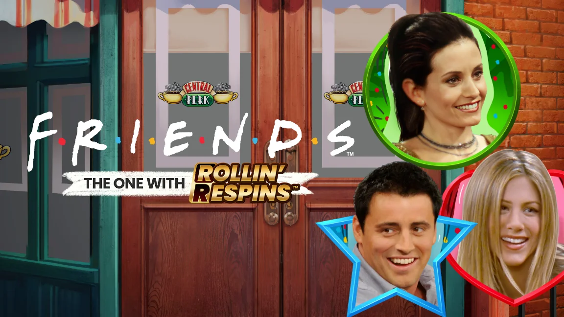 The promotional header for Friends The One With Rolling Respins, an online slot game on Betty.ca.