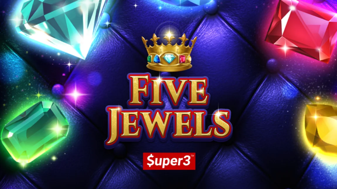 The promotional header for Five Jewels, an online slot game on Betty.ca.