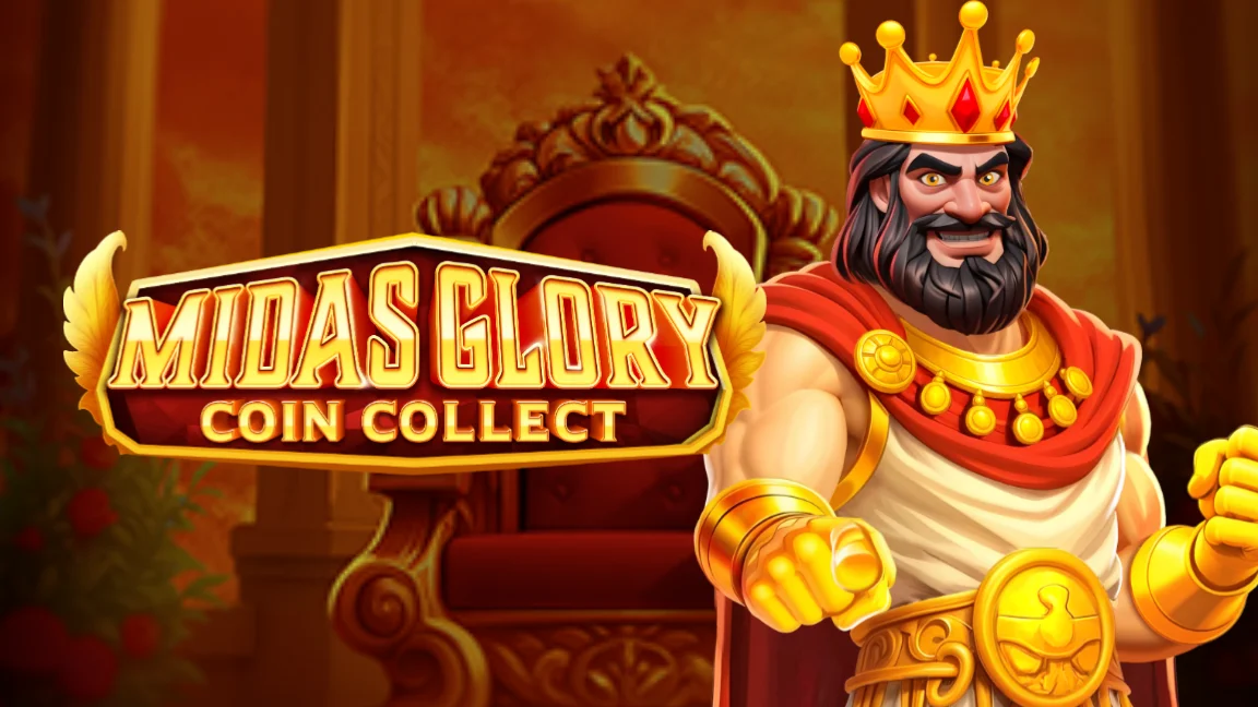 The promotional header for Midas Glory - Coin Collect, an online slot game on Betty.ca.