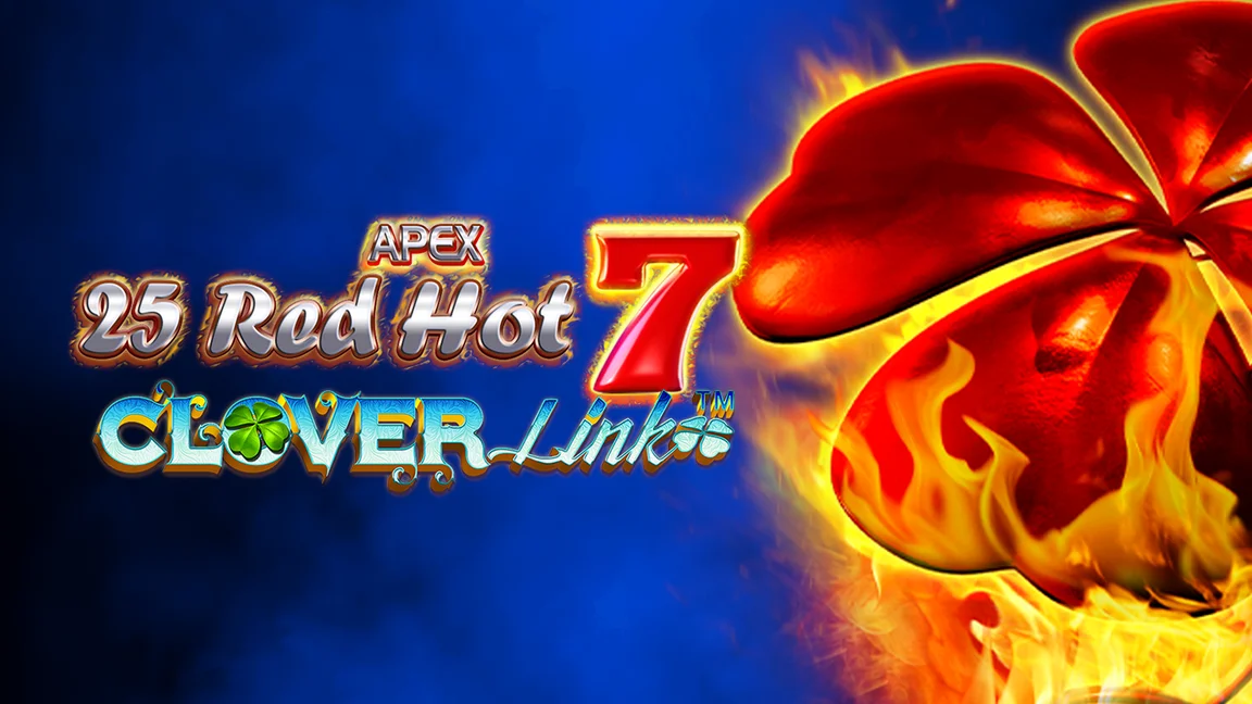 The promotional header for 25 Red Hot 7 Clover Link, an online slot game on Betty.ca.