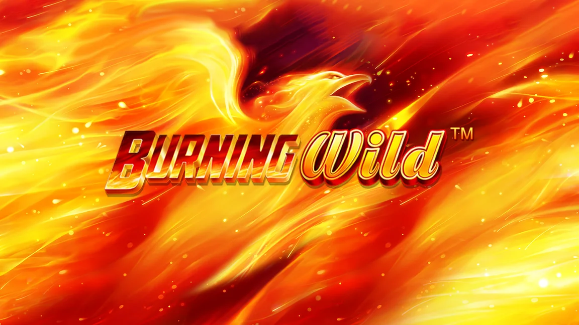 The promotional header for Burning Wild, an online slot game on Betty.ca.