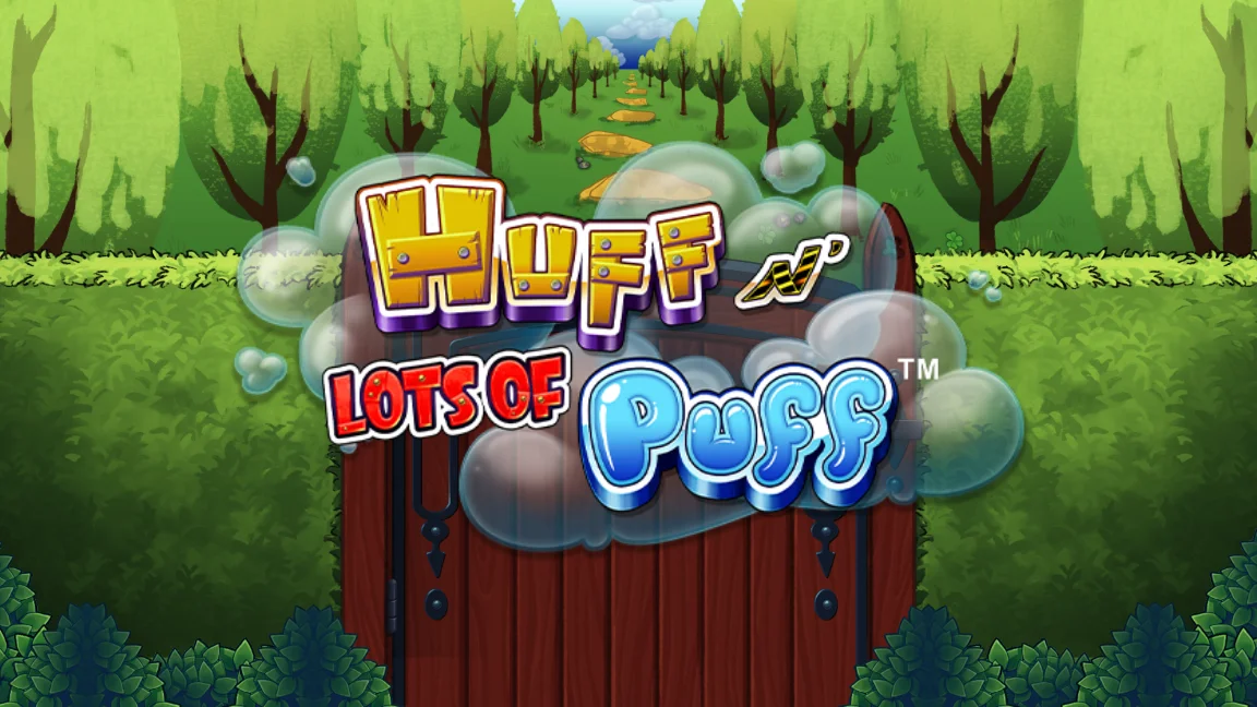 The promotional header for Huff N' Lots of Puff, an online slot game on Betty.ca.