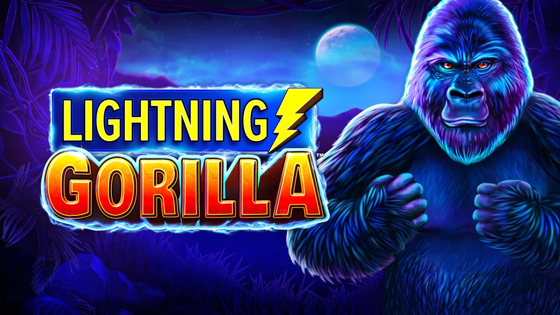 The promotional header for Lightning Gorilla, an online slot game on Betty.ca.