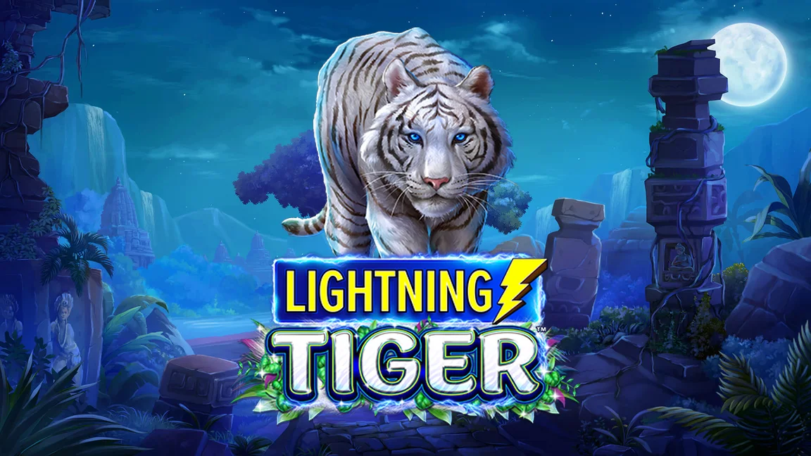 The promotional header for Lightning Tiger, an online slot game on Betty.ca.
