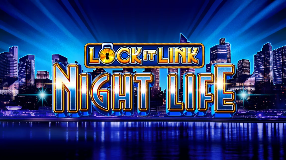 The promotional header for Lock It Link Night Life, an online slot game on Betty.ca.