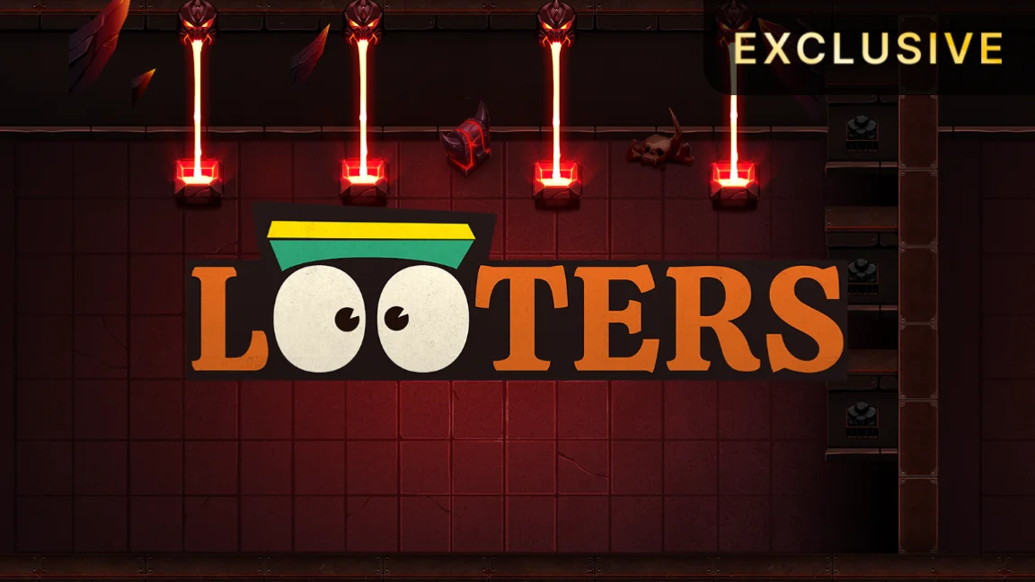 The promotional header for Looters, an online slot game on Betty.ca.